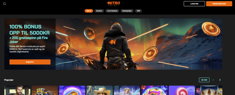 nitro casino spill lobby