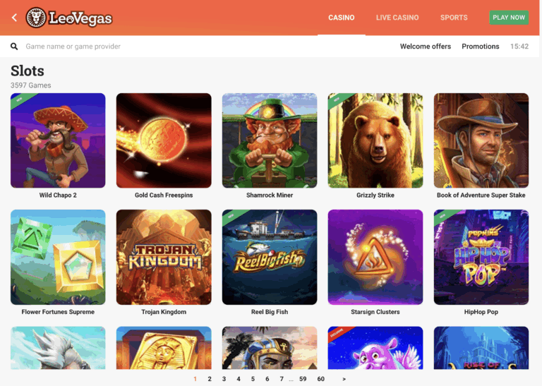 spilleautomater/slots leovegas