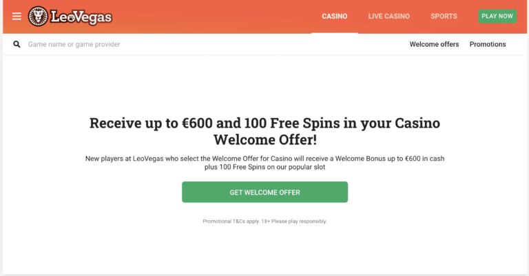 Leovegas casino velkomstbonus casino