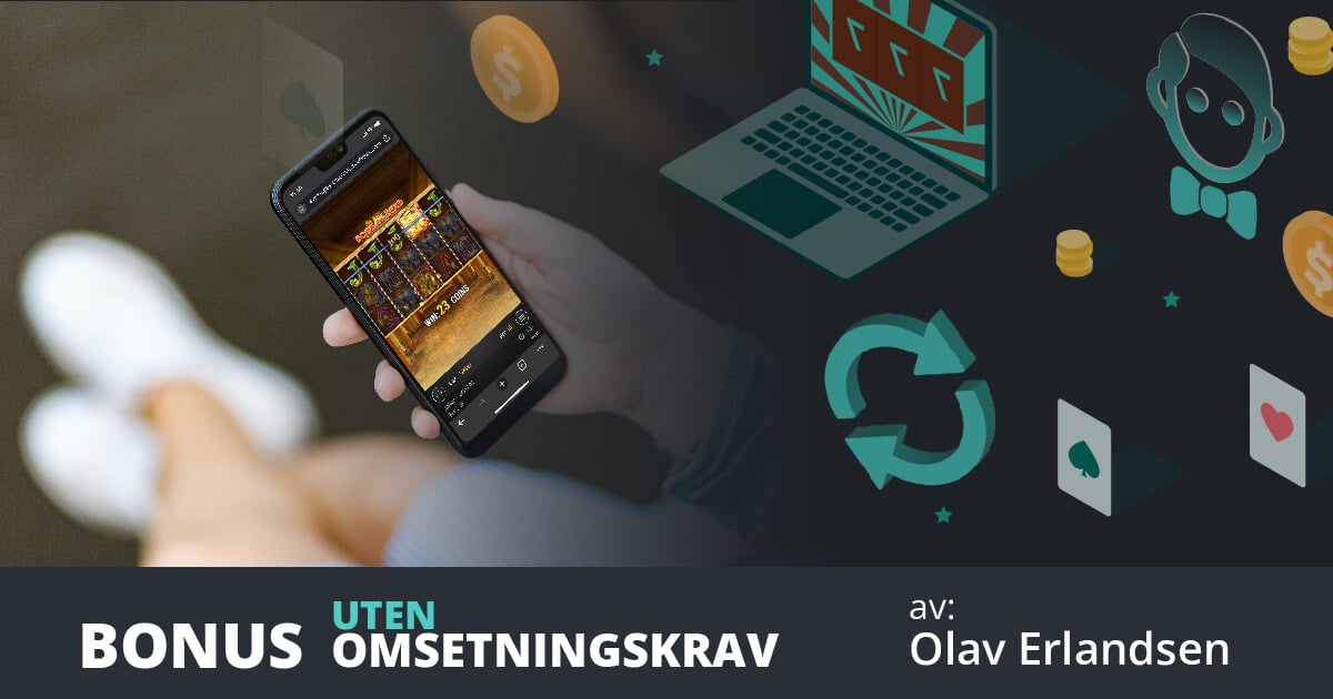casino bonus uten omsetningskrav framhevet bilde