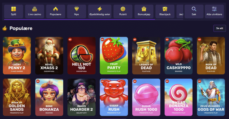 casinospill hos playfina