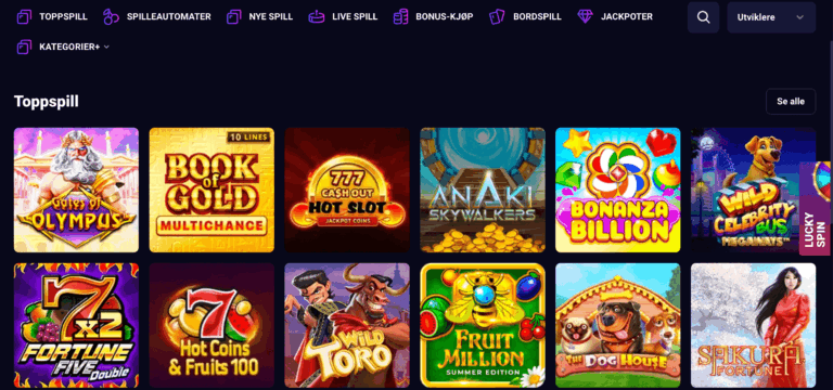 Lucky7even casinospill