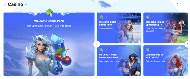 ice casino bonuser og tilbud