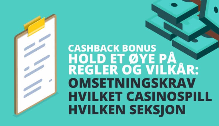 cashback regler og betingelser