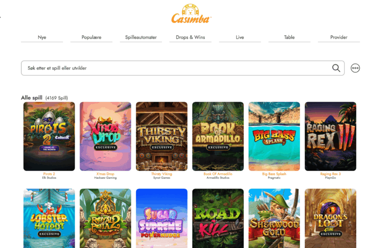 casinospill casimba