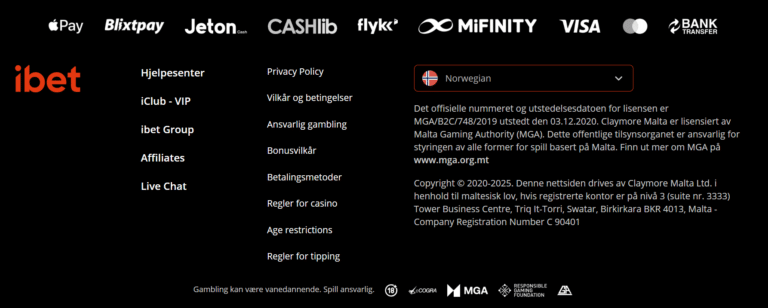 eksempel på casinolicens på iBet