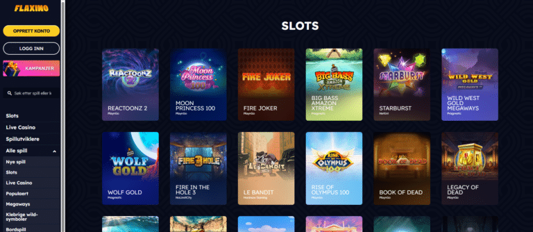 spilleautomater på flaxino