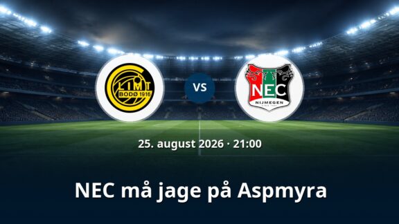 Bodo/Glimt – NEC Nijmegen: NEC må jage på Aspmyra