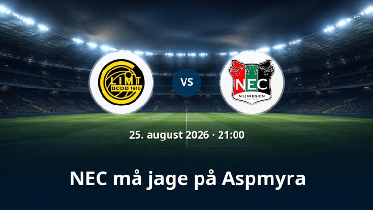 Bodo/Glimt – NEC Nijmegen: NEC må jage på Aspmyra
