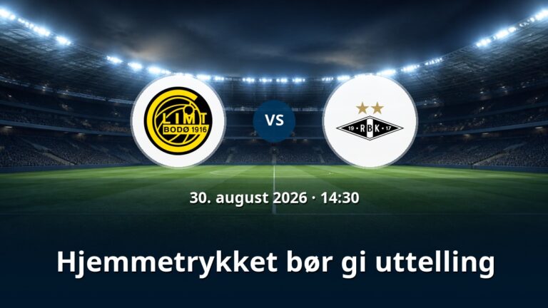 Bodo/Glimt – Rosenborg: Hjemmetrykket bør gi uttelling