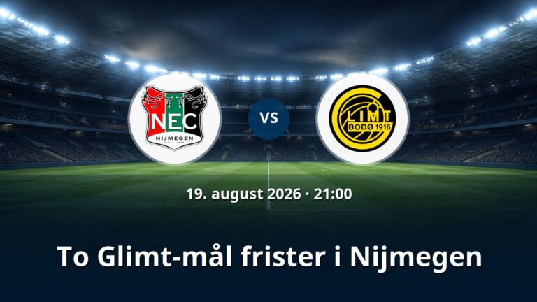 NEC Nijmegen – Bodo/Glimt: To Glimt-mål frister i Nijmegen