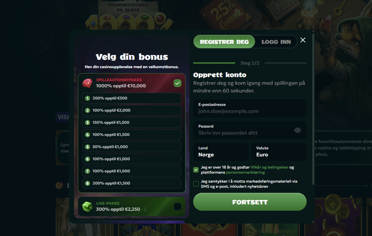 Rivo Casino registrering
