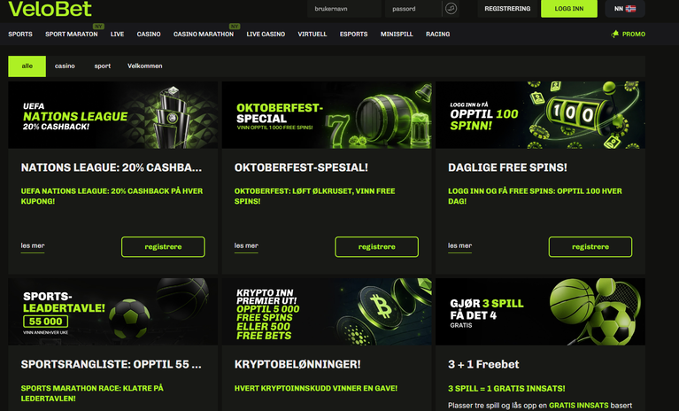 velobet bonuser