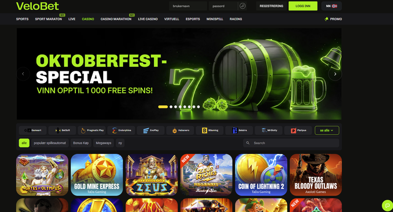 casinospill hos velobet