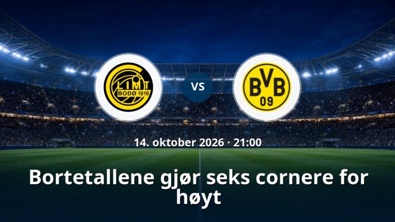 Bodo/Glimt – Borussia Dortmund: Bortetallene gjør seks cornere for høyt