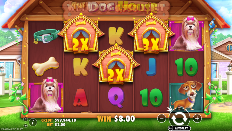 The Dog House med Wild-multiplikatorer og 80 kr utbetaling